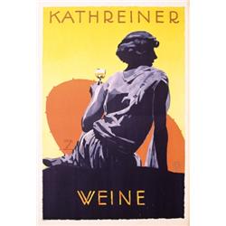 047 VINTAGE Ludwig Hohlwein Wine Poster Plakat 1930