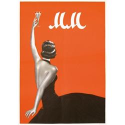 050 OLD German Champagne Poster from 1939 ORIGINAL