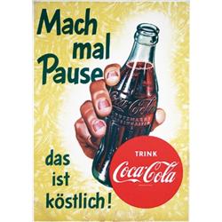 053 ORIGINAL VINTAGE Coca Cola Poster 1950s