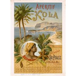 055 VERY OLD Cola Poster Plakat 1890s WOW !