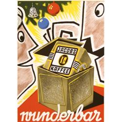 057 ORIGINAL german Coffee Poster 1950s