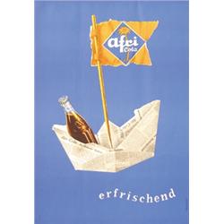 060 Old Afri Cola Poster Plakat 1950s, Great Design