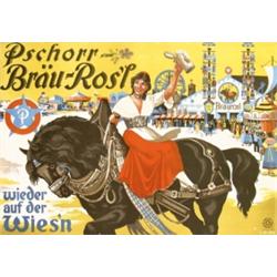 061 ORIGINAL OLD German Beer Oktoberfest Poster 1920s