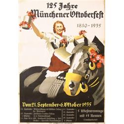 062 RARE ORIGINAL Oktoberfest Beer Poster Plakat 1920s