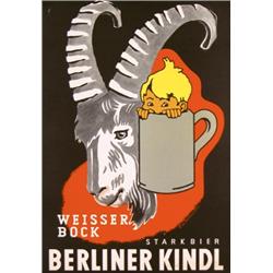 066 Original Old German Beer Poster Plakat 1950s