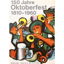 071 ORIGINAL OLD German Oktoberfest Poster Plakat