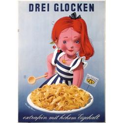 080 BEUAUTIFUL VINTAGE Pasta Poster Donald Brun