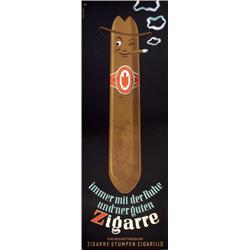 090 WONDERFUL Old German Cigar Poster Plakat 1950s