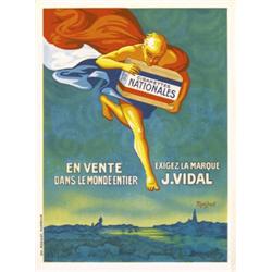 091 STUNNING French Cigarette Poster 1930s Massbeuf