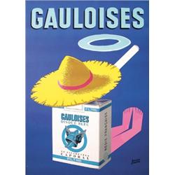 094 FANTASTIC Old French Gauloises Poster Plakat 1950s