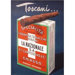 096 OLD SWISS DESIGN Tobacco Poster Plakat1950s