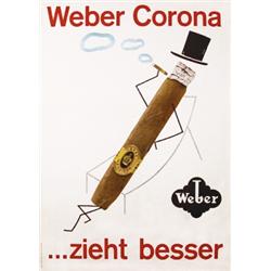 102 Swiss Deco Design Cigar Advertising Poster Plakat 1950s