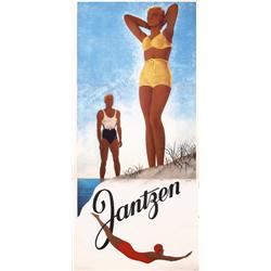 109 HUGE Original Jantzen Swimsuit Beach Poster 1930s