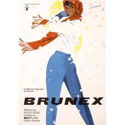 115 ORIGINAL SKI PANTS Advertising Poster Plakat 1950s