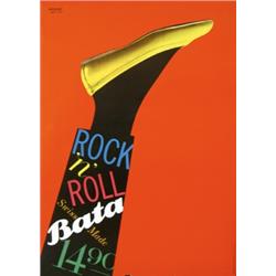 119 STUNNING Bata Shoe Poster Plakat Herbert Leupin SWISS