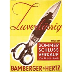 121 Old German Clothing Store Advertising Poster 1930s