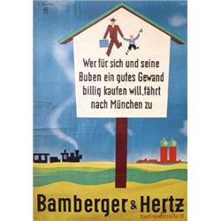 123 VINTAGE Clothing Store Poster Plakat 1930s