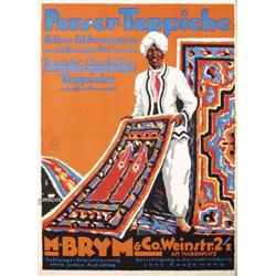 135 VINTAGE ART DECO Carpet Poster 1930s ORIGINAL