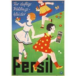 137 OLD SWISS DECO DESIGN Persil Poster Plakat 1930s