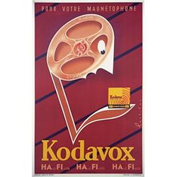 144 ORIGINAL Old KODAK Kodavox Film Poster 1950s