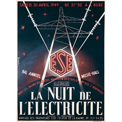 145 VINTAGE ORIGINAL Electricity Poster Plakat 1940s