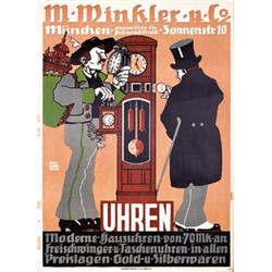 147 RARE VINTAGE Watch Clock Poster Plakat 1900s WOW