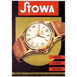 151 VINTAGE Stowa Watch Poster Plakat 1950s ORIGINAL