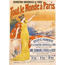 162 ORIGINAL PARIS WORLD'S FAIR Poster 1900 Jean Pean