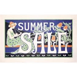 165 VINTAGE ART NOUVEAU Summer Sale Poster 1900