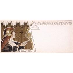 171 ORIGINAL Privat Livemont Invitation Card 1890s