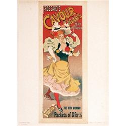 175 ORIGINAL Cavour Cigar Poster Meunier Maitre 1890s