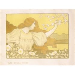 178 ORIGINAL Paul Berthon Poster 1890s Wild Roses STUNNING