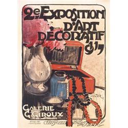 181 OLD Decorative Art Exhibtiion Poster Jewelry 1910s ORIGINAL