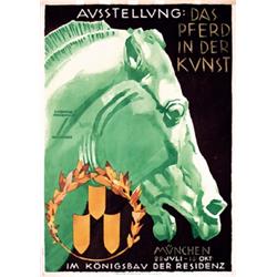 182 ORIGINAL Ludwig Hohlwein Poster Plakat Horse and Art 1930s