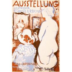 184 ORIGINAL Art Exhibition Poster Plakat Schwimmer 1930s