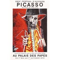 202 ORIGINAL Picasso Palais de Papes Poster Mourlot