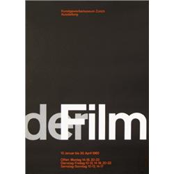 214 ORIGINAL Muller-Brockmann DER FILM DESIGN Poster 1950s