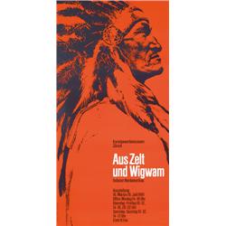 219 OLD SWISS DESIGN Poster 1960s North American Indians