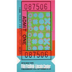 221 ORIGINAL Warhold New York Film Festival Poster 1960s