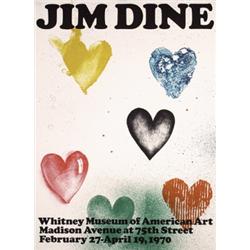 229 ORIGINAL Jim Dine Lithograph Poster Whitney 1970