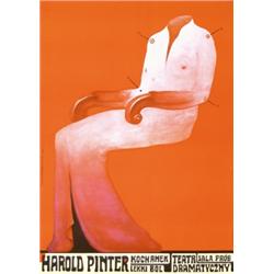 234 RARE Polish Art Poster Starowieyski Harold Pinter ORIGINAL