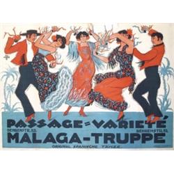 246 ORIGINAL Vintage Dance Poster 1920s Spanish Style 