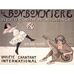 252 OLD GERMAN Dance Variety Poster 1920s Bonbonniere