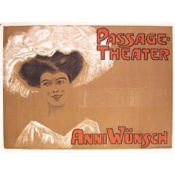 253 Old Berlin Variety Poster Plakat 1920s Passage Theater