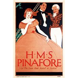 267 BEAUTIFUL VINTAGE Opera Poster HMS Pinafore 1920s