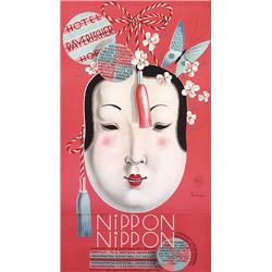 279 ORIGINAL VINTAGE Nippon Festival Poster 1920s MASK