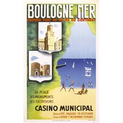 289 ORIGINAL VINTAGE French Casino Beach Poster 1930s