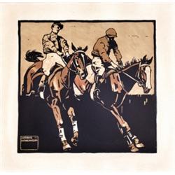 308 ORIGINAL Ludwig Hohlwein Horse Poster Jockeys 1900s
