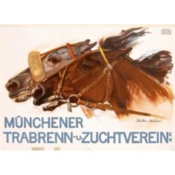 309 ORIGINAL VINTAGE HORSE RACING Poster Munich 1930s