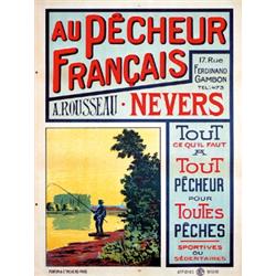 311 ORIGINAL FRENCH Fishing Travel Poster 1920s